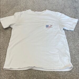 Vineyard Vines White Short Sleeve Tee with Pocket